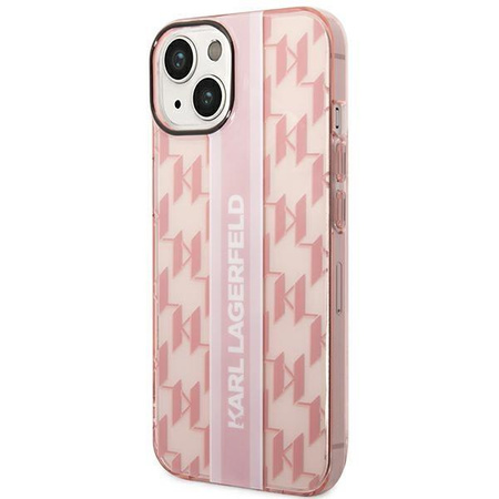 Karl Lagerfeld KLHCP14MHKLSPCP iPhone 14 Plus 6,7" hardcase różowy/pink Mono Vertical Stripe