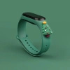 HURTEL PASEK XMAS DO XIAOMI MI BAND 4 3 ŚWIĄTECZNY SILIKONOWY CIEMNOZIELONY