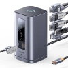Stacja dokująca Baseus Spacemate RD1 hub 11w1 USB-C - 2xHDMI 4K@60Hz 2xDP 4K@60Hz 2xUSB-A 10Gb/s USB-C 10Gb/s RJ45 USB-A 480Mb/s USB-C PD mini jack 3.5mm ładowarka EU - szara
