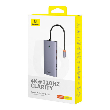 BASEUS HUB 13W1 USB-C DO HDMI DP VGA C USB PD RJ45 SD TF 3.5MM DO KOMPUTERA