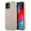 Guess GUHCP12SLSVSGP iPhone 12 mini 5,4" szaro różowy/grey pink hardcase Silicone Vintage