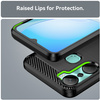 Carbon Case etui do Infinix Hot 12 Pro elastyczny silikonowy karbonowy pokrowiec czarne
