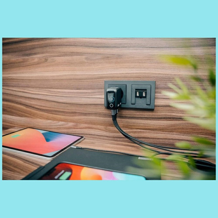 Ładowarka sieciowa Verbatim Mini GaN 65W 2xUSB-C PD/1x USB-A QC adapter UE/UK/USA czarny 30238