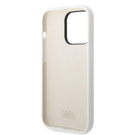 Karl Lagerfeld KLHCP14LSNCHBCH iPhone 14 Pro 6,1" hardcase biały/white Silicone Choupette