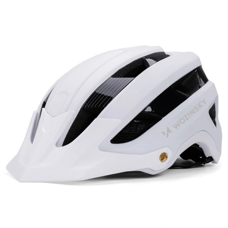 Kask rowerowy MTB Wozinsky z odpinanym daszkiem lekki L - czarno-biały