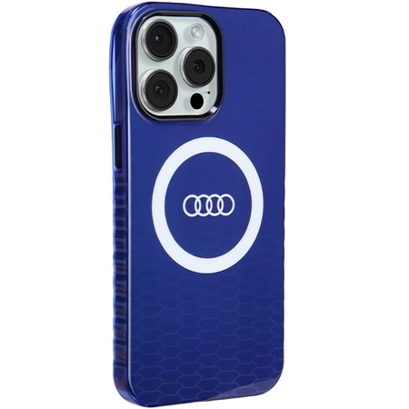 Etui Audi IML Big Logo MagSafe na iPhone 15 Pro Max - niebieskie