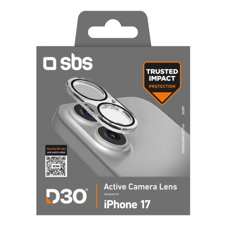 SBS SZKŁO OCHRONNE CAMERA GLASS DO IPHONE 17 Z TECHNOLOGIĄ D3O OCHRONA