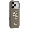 Etui Guess Silicone Big 4G Script do     iPhone 17 Pro brązowy