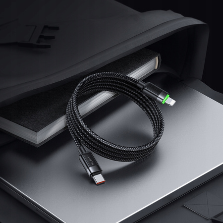MCDODO ŁADOWARKA KABEL USB-C LIGHTNING SZYBKIEGO ŁADOWANIA DO IPHONE 1M LED